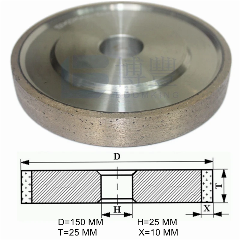 

Sintered Diamond grinding wheel,Disc 150*25-10*25 MM Grit 40/60/80/100# Used on gemstone calibrating machine.