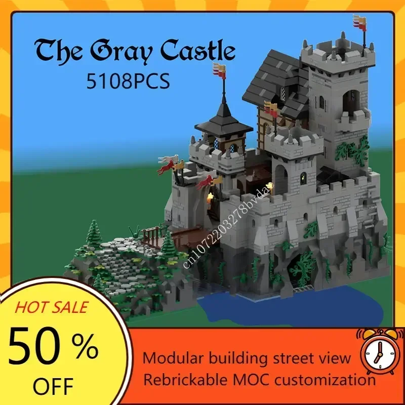 5108PCS Medieval Stone Castle MOC Creative Medieval Architecture Castle Model Custom Puzzle Architecture Assembly Model Toys