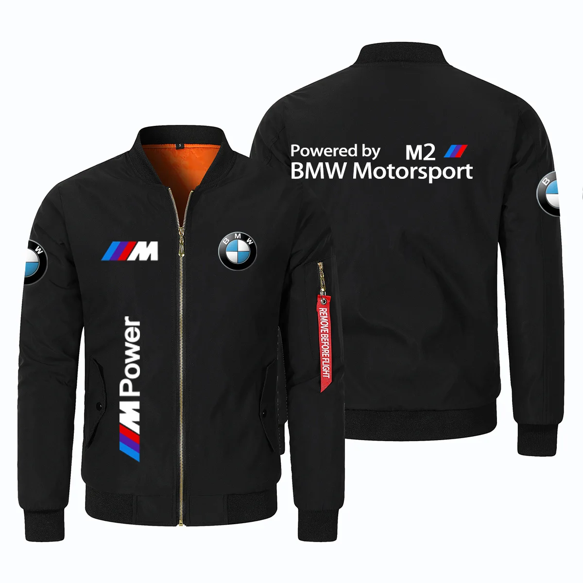 New BMW Outdoor Sports Motorcycle Zipper Jacket Motorcycle Racing Clothing Cool BMW Logo Velvet Men's Winter Booster Jacket 2025