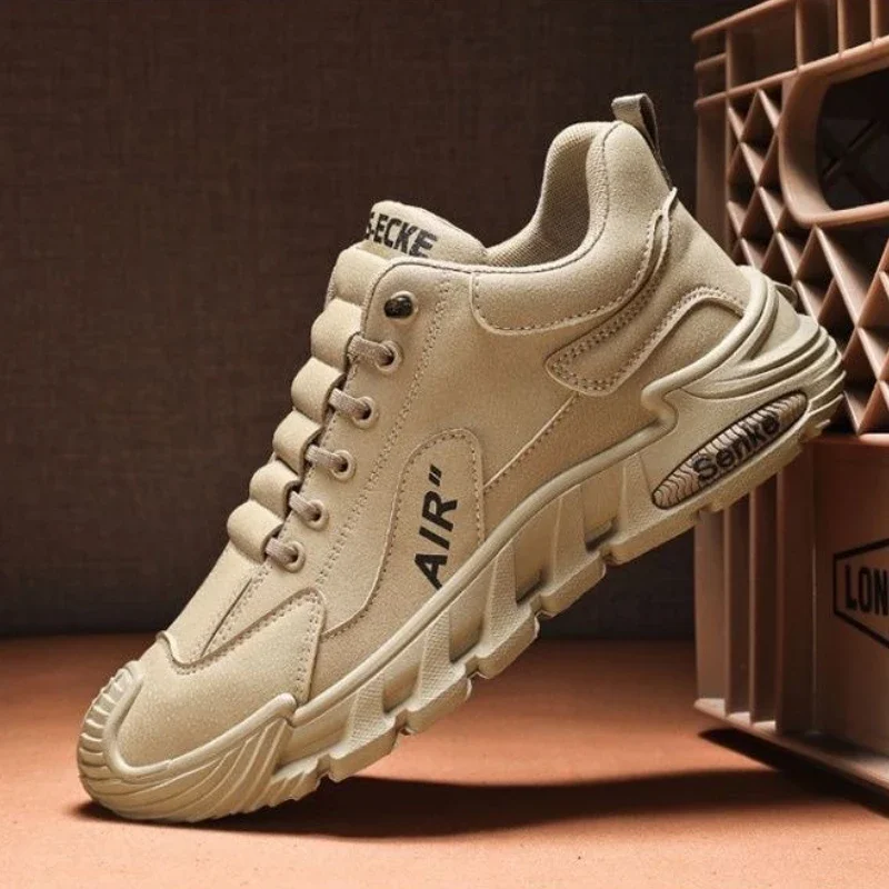 

Autumn New Men's Sports Shoes, Fashionable Thick Soled Breathable Casual Shoes, Anti Slip and Wear-resistant Workwear Shoes