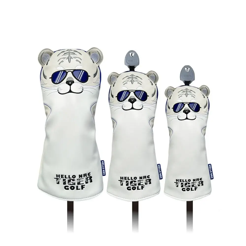 

Golf Protector Set Cartoon Tiger Tiger Golf Cover PU Leather Waterproof Golf Club Covers Durable Cute Golf Headcover Men