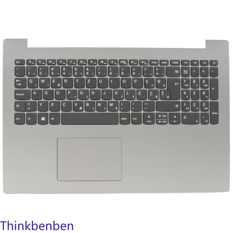 

SI Slovenian Keyboard Platinum Grey Upper Case Palmrest Shell Cover For Lenovo ideapad 330 15 ARR ICN Laptop 5CB0R26445