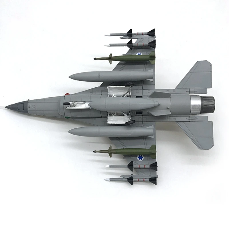 Israel Air Force Fighter F-16I Diecast Alloy Aircraft com suporte para crianças e adultos, decoração de casa e escritório, 1: 72