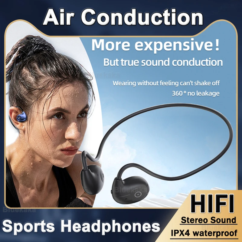 

2023 New Air Conduction Bluetooth Headphones OWS Open Earhook Earphone Bass Sports Long Battery Life Wireless Headset with Mic