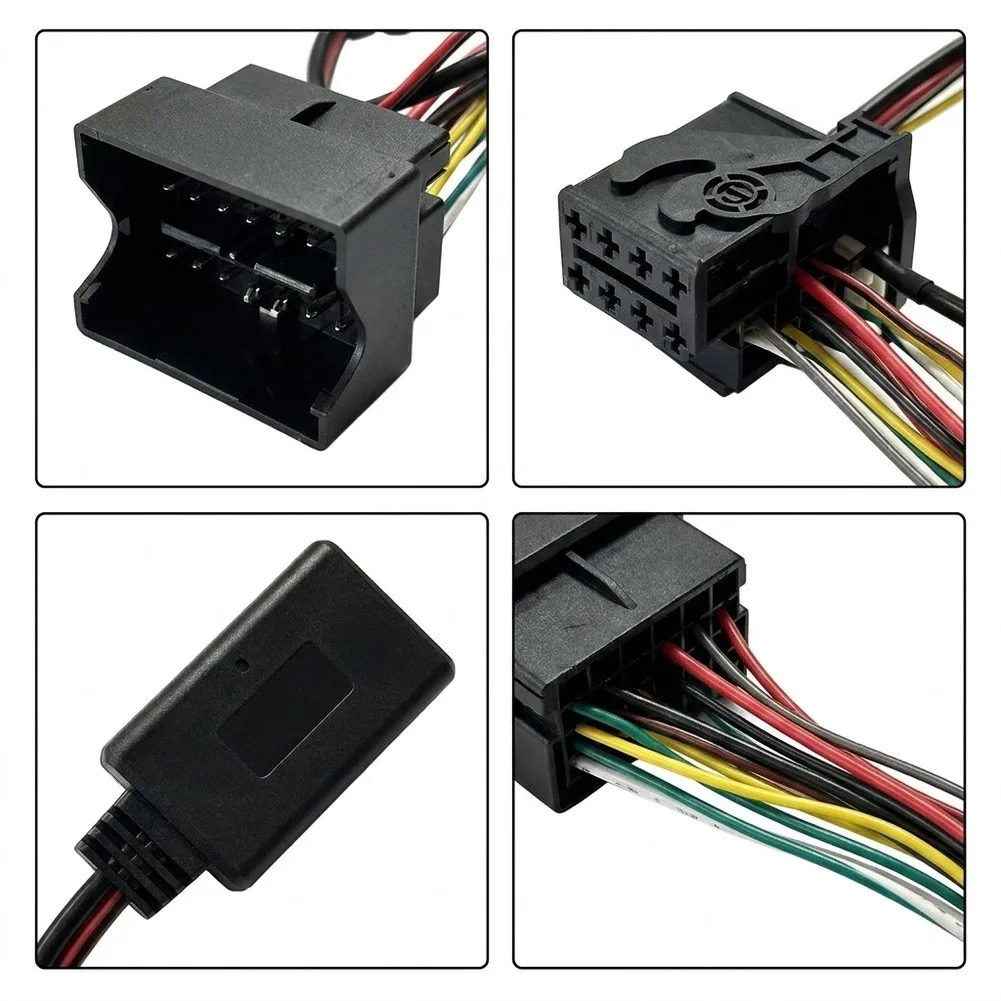 Wireless Audio Adapter Wiring Harness 12V Black Plastic Car Radio Module With Mic Cable For Skoda RNS315 RCD310 RNS510