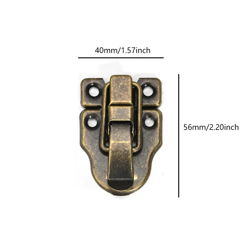 1PC Suitcase Chest Box Buckle Spring Hasp Metal Latch Catch Clasp Antique Lock Toolbox Lock Jewelry Box Lock Home Supplies
