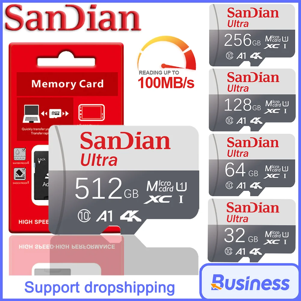 Memory Card 64GB 128GB SD Card Micro TF SD U3 V30 Class 10 High Speed Hot Sale For Nintendo Switch Steam Deck Game Card Extended
