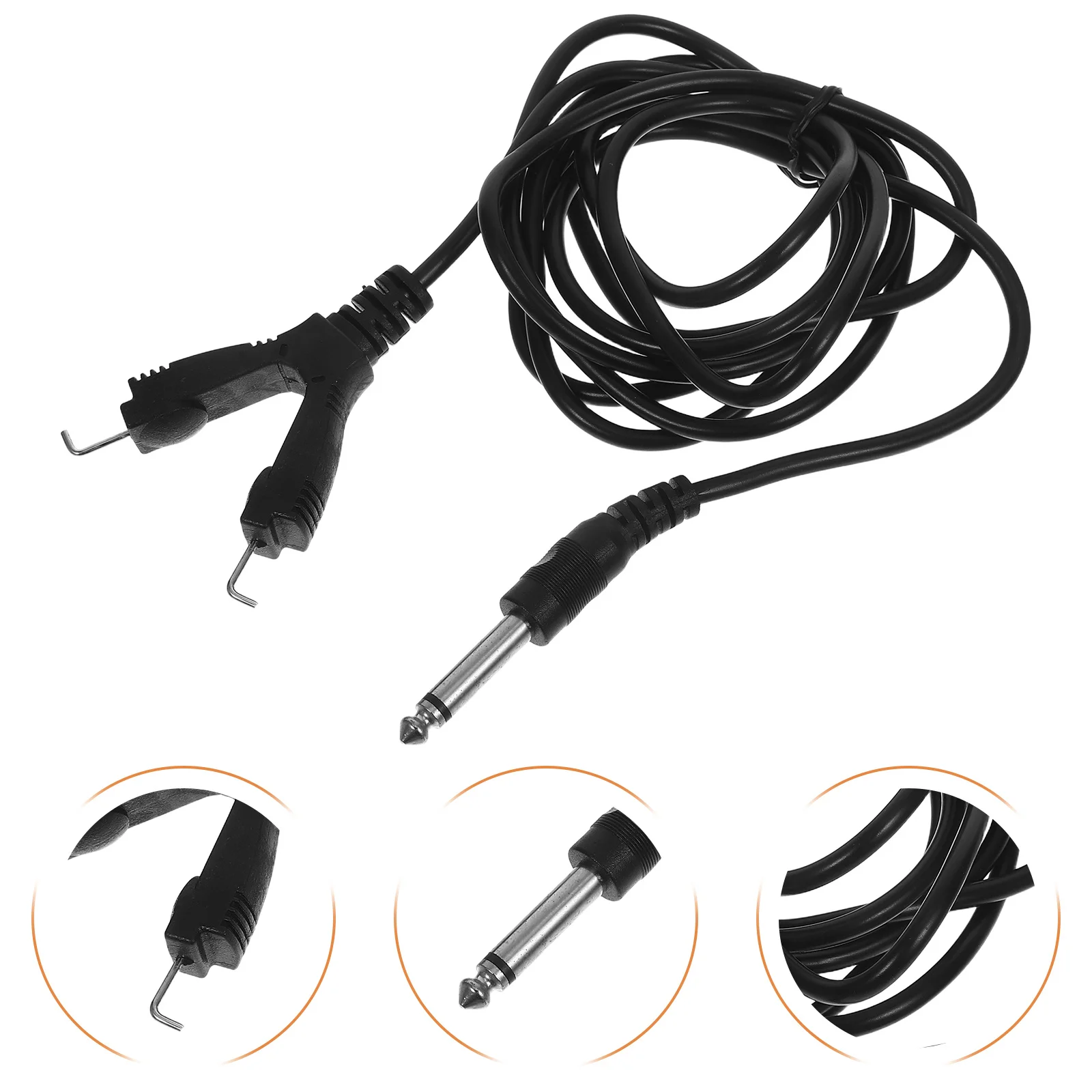 

2,5 Мсиликоновый прочный провод питания для стандартной моноштекерной машины, черный прочный зажим, шнур питания