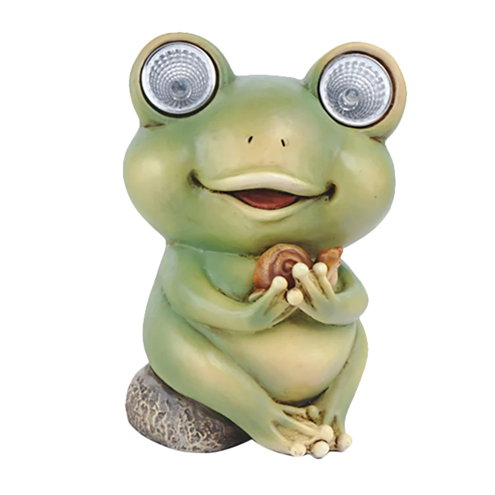 

Solar Powered Garden Lights Frog Shaped Statue Lantern Frog Decor Yard Art Spring Fall Winter Decor 7.5x7x7.5cm