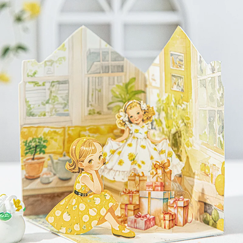 4 paquetes de pegatinas de la serie de recuerdos infantiles, calcomanías de personajes Kawaii Vintage para álbum de recortes de diario, tema Retro inocente