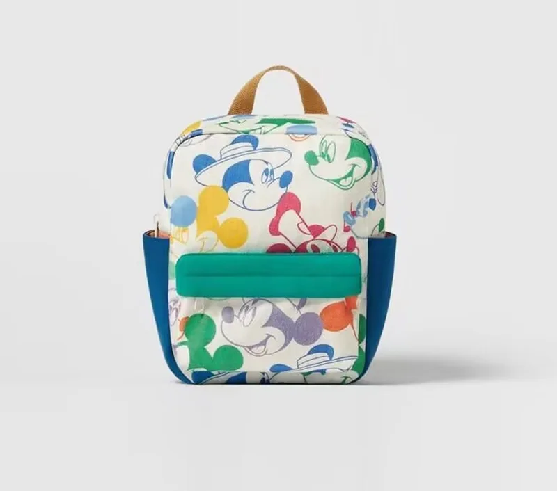 Disney-mochila con estampado de Mickey Mouse para niños, Bolsa Escolar de dibujos animados de Minnie, regalo