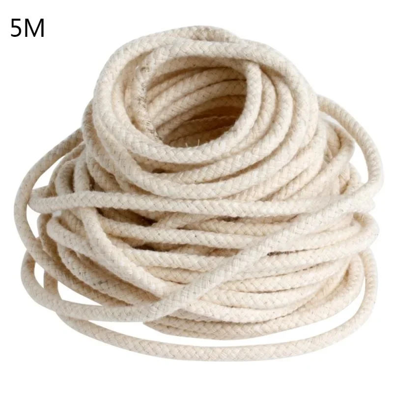 2/3/4/5/6/8mm round cotton wick burner,for Alcohol lamp torch oil wine bottle product-5m