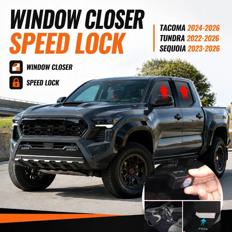 Auto Window Closer Speed Lock For Toyota Tacoma 2024-2026 Tundra 2022-2026 Sequoia 2023-2026 OBD Smart Module Bluetooth Version