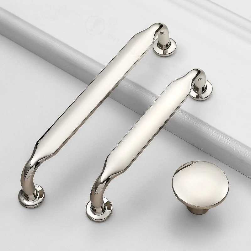 French Minimalist Zinc Alloy Cabinet Pulls Luxury Drawer Handles for Wardrobe Sideboard Wine Cabinet Shoe Cabinet