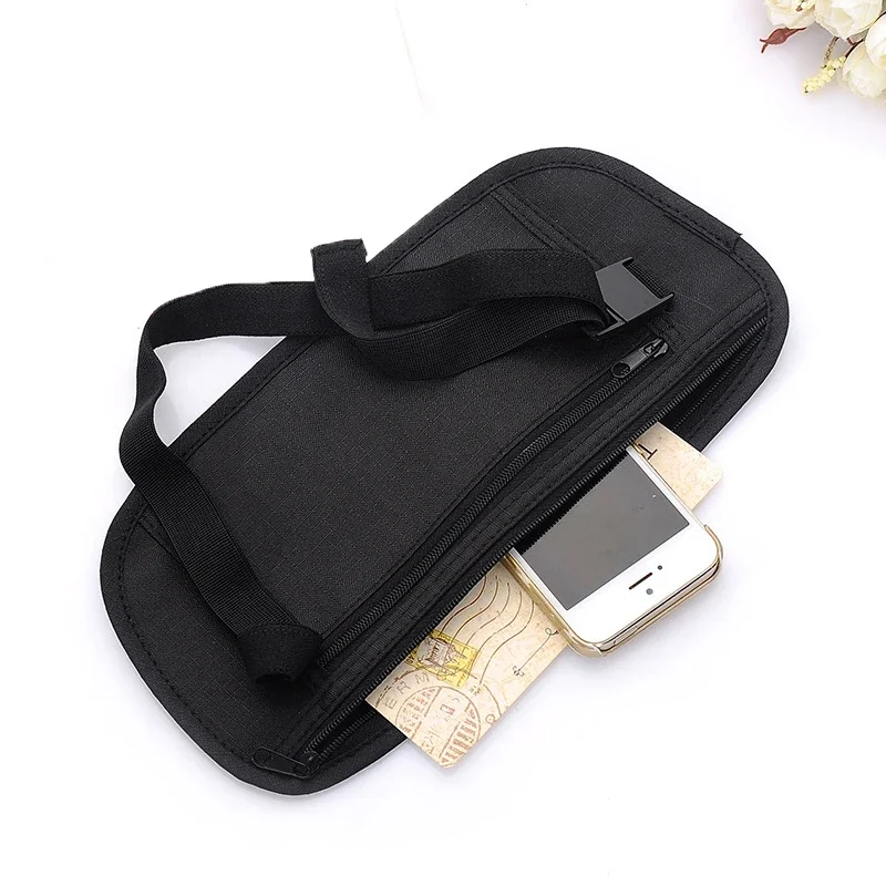 Outdoor Invisible Travel Waist Pouch for Passport Money Belt Bag Hidden Security Wallet Travel Bag Chest Pack Money Waist Bag
