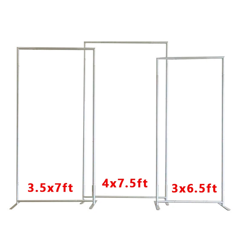 

Aluminium Rectangular Display Backdrop Set of 3 Custom Fabric Covers For Birthday Party Baby Shower Wedding Scene Decoration