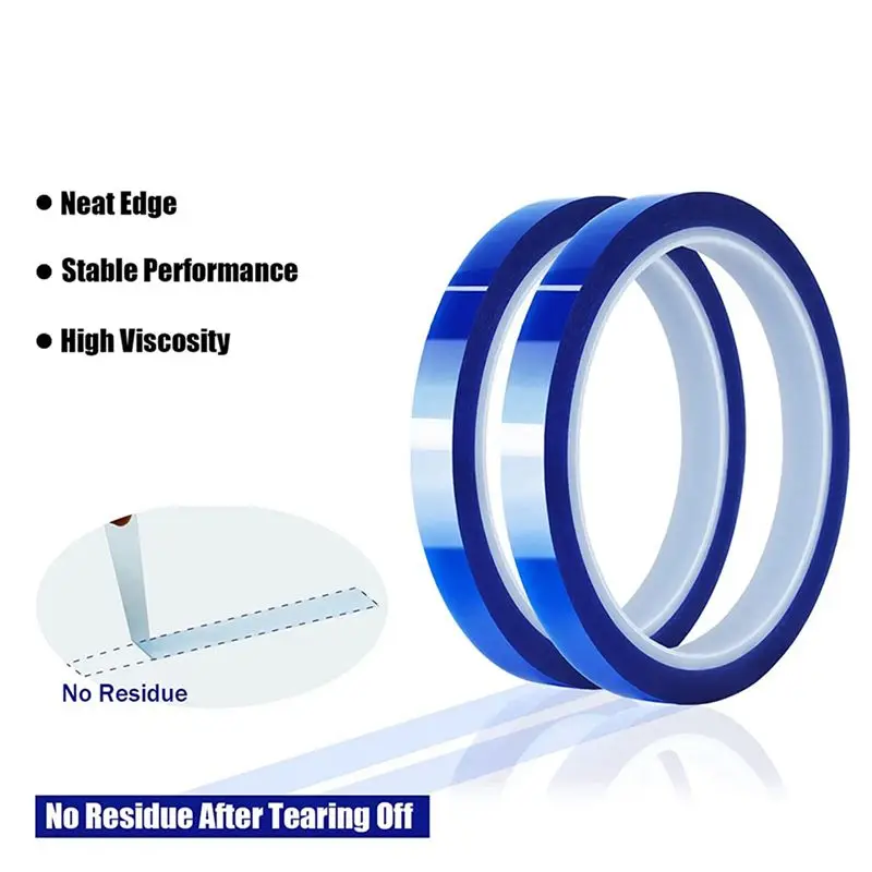 BAAG-6 Rolls 10Mmx33m(108Ft) Blue Heat Tape Heat Transfer Tape For Heat Sublimation Press No Residue And Heat Transfer Vinyl