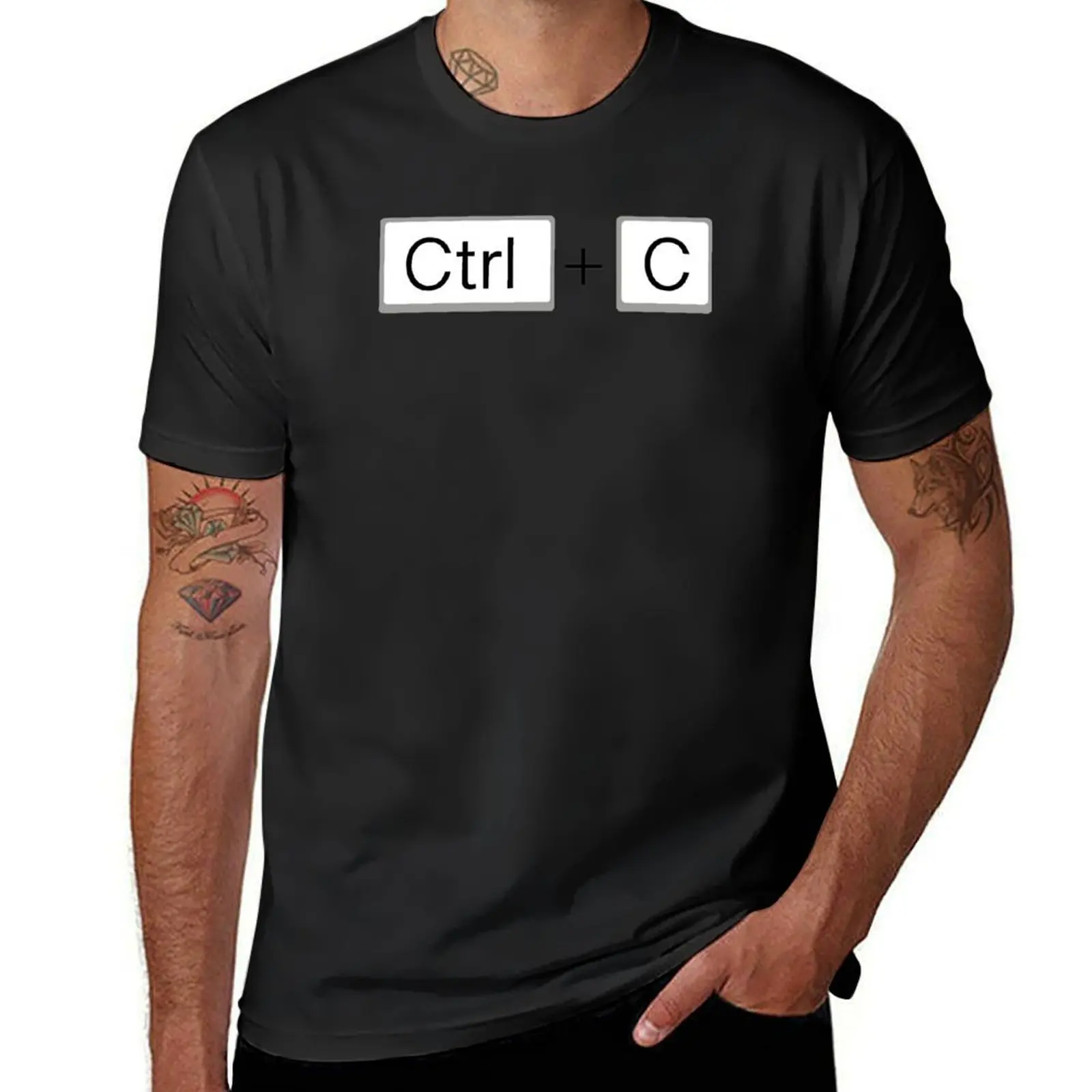 Twins Copy Ctrl + C keyboard keys T-Shirt vintage cute clothes shirts graphic tees quick drying mens clothing