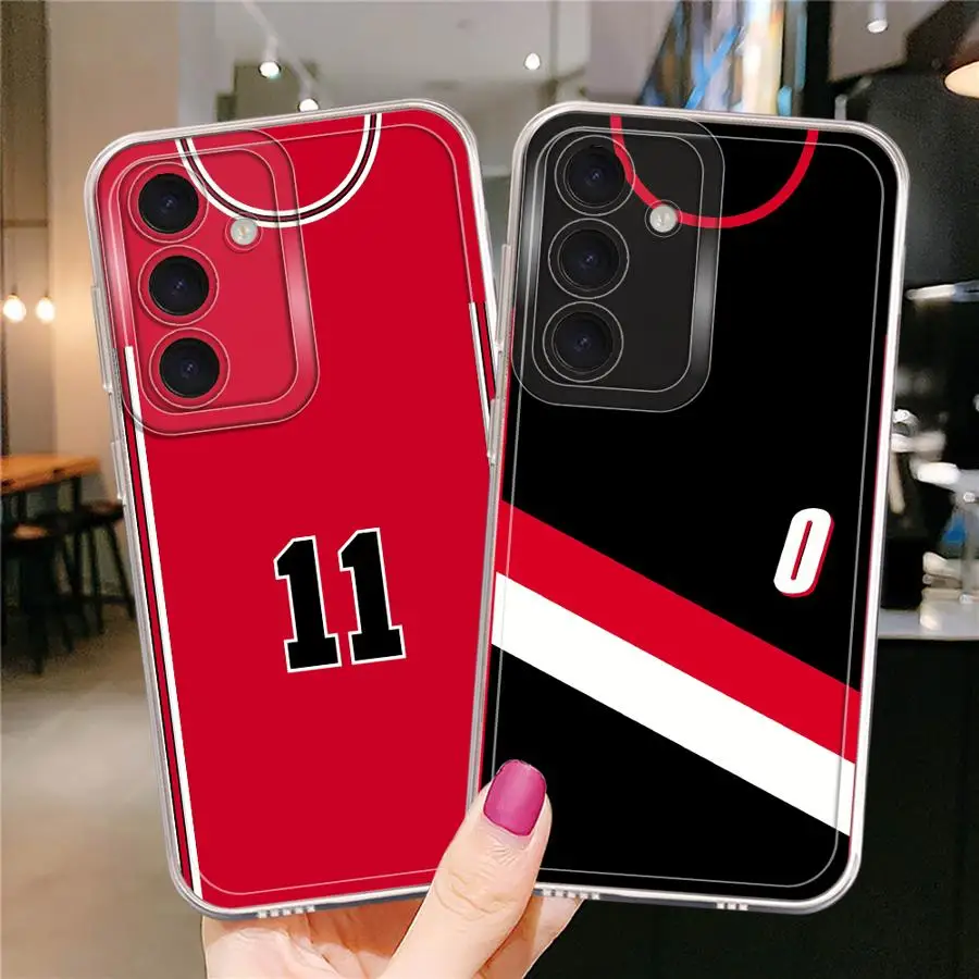 Funda blanda transparente con diseño Digital de fútbol para Samsung Galaxy A54 A55 A50 A51 A50 A03 A53 A72 A05 A73 A06 A56 A52 A71 A04 A31 A02