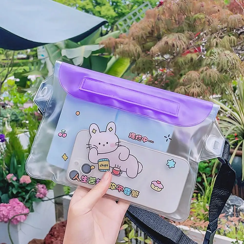 

Портативные водонепроницаемые сумки для мобильных телефонов с рисунком капибары, большие прозрачные поясные сумки с сенсорным экраном, летняя сумка для хранения плавания