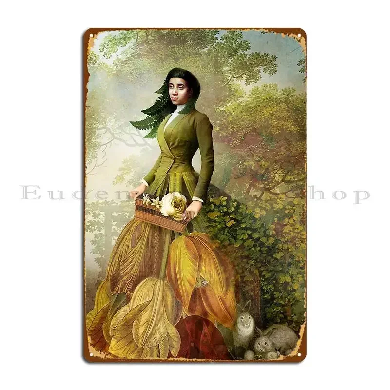 Queen Of Pentacles Metal Plaque Painting Garage Wall Pub Personalized Wall Decor Tin Sign Poster