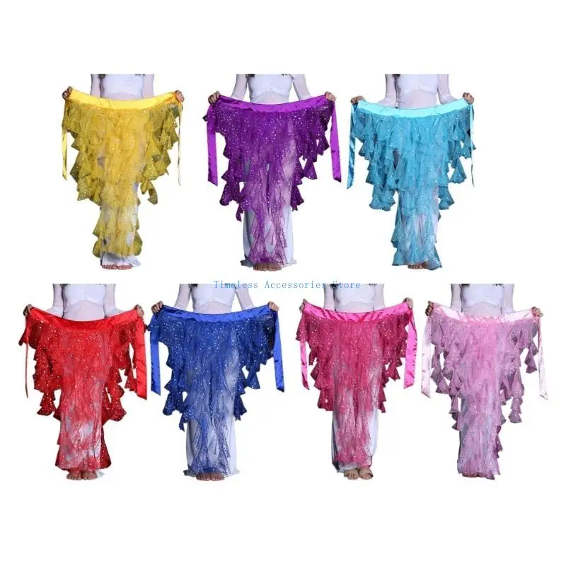 97QE قابل للتعديل الرقص الشرقي الخصر حزام للف الوسط الورك التفاف وشاح الورك لراقصة البطن الهندية مرحلة العروض الخصر الملحقات #1