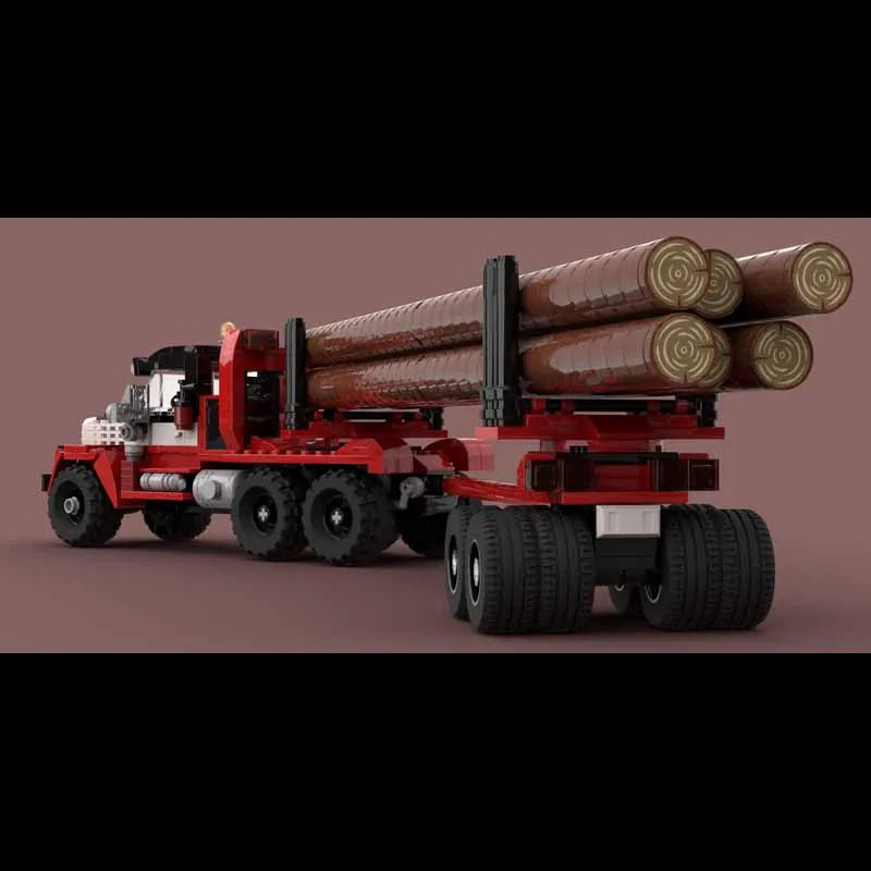 

MOC-231558 Giant Logging Truck with Trailer 698 Pieces Building Block Toy Gift for Boys, Children, Birthday, and Christmas