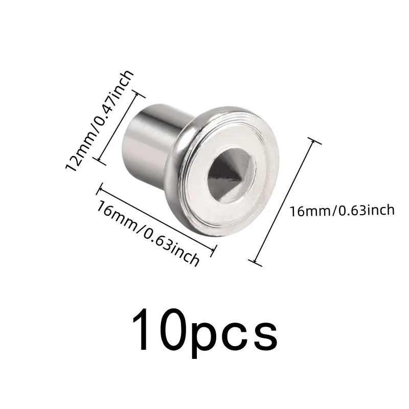 10 pcs 12mm Precision Drill Guides, Sturdy Metal Material, Cabinet Drilling Guide Furniture Assembly, Compact Portable
