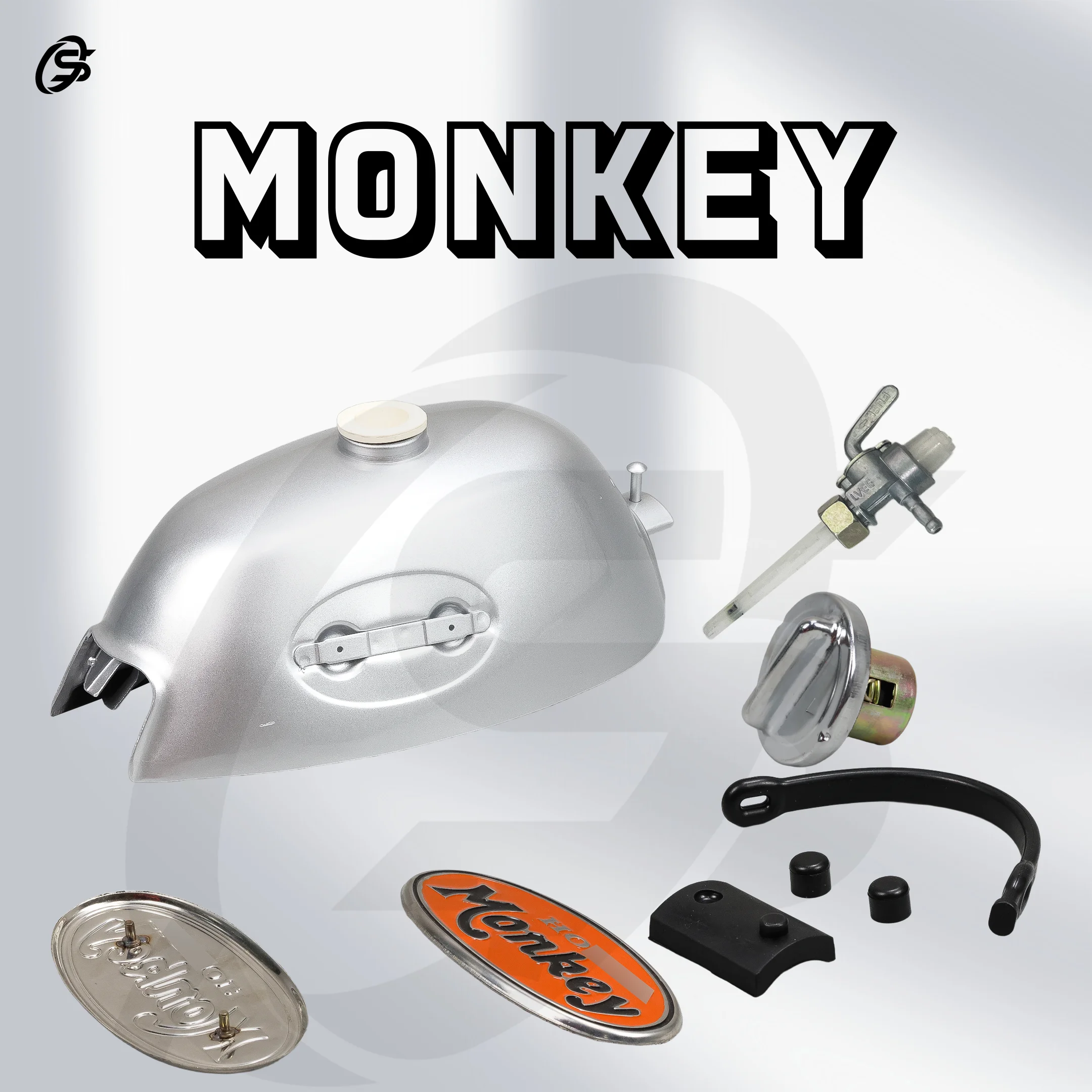 Z50 K2 Silver Fuel Tank Kit Monkey Z50 Petrol Tank Set Z50 Parts Motorcycles Accessoriees