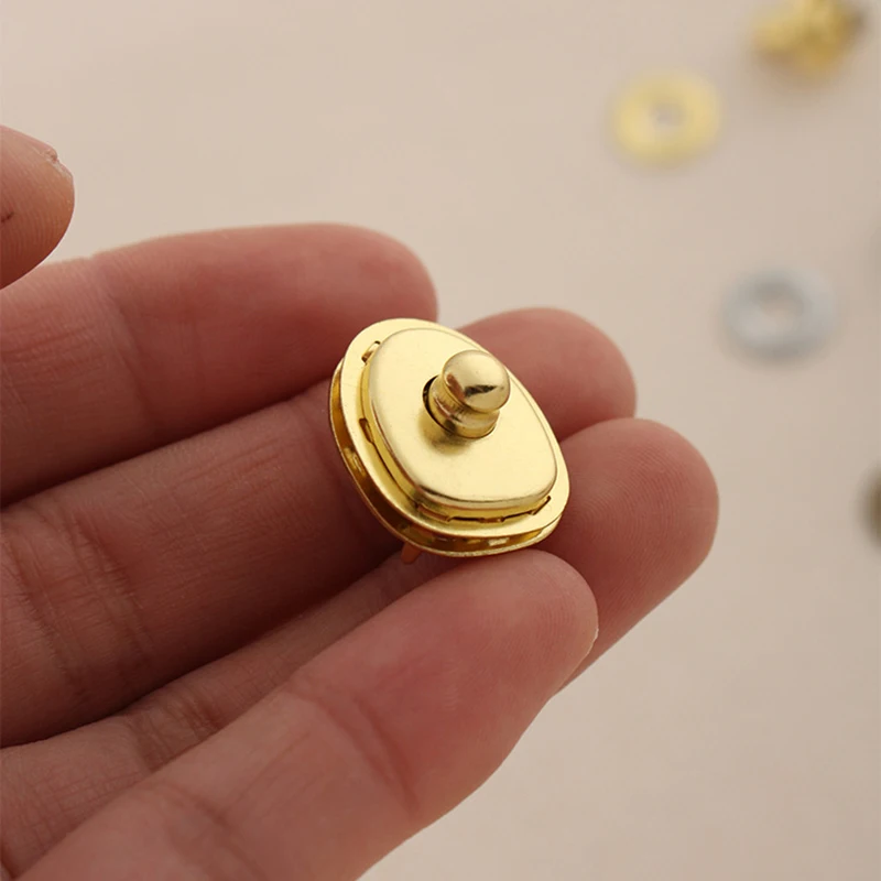 Brass Snap Buttons for Sewing, Bag Lock Fasteners, Leather Craft, Clothes, Jeans, Bag, Handmade, DIY Accessories, Hardware, 2Pcs