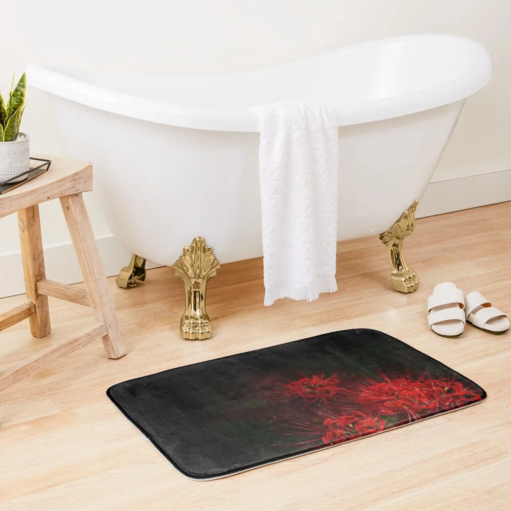 

red spider lily Bath Mat Bathroom Foot For Hallway On The Floor Carpets For Bathroom Mat