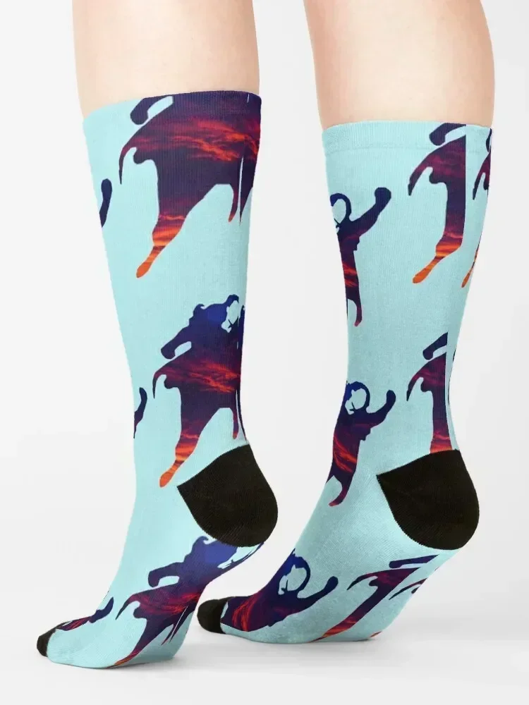 Girl of Steel Silhouette Socks winter thermal cotton Thermal man winter bright garter Socks Male Women's