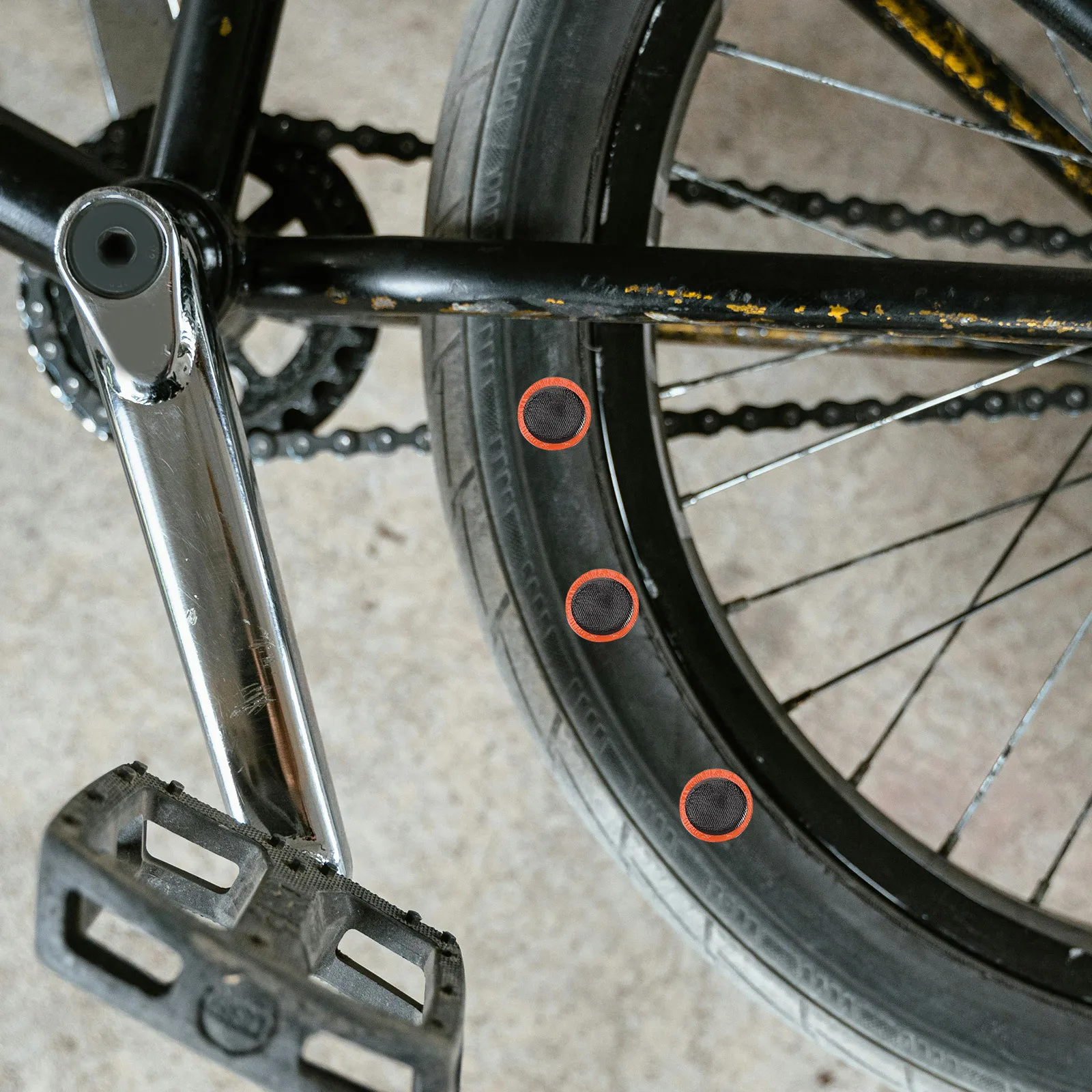 Bicycle Tire Repair Tool 2 Sheets Bike Patches No Glue Design Durable and Sturdy for All Bicycles Including Road Bikes