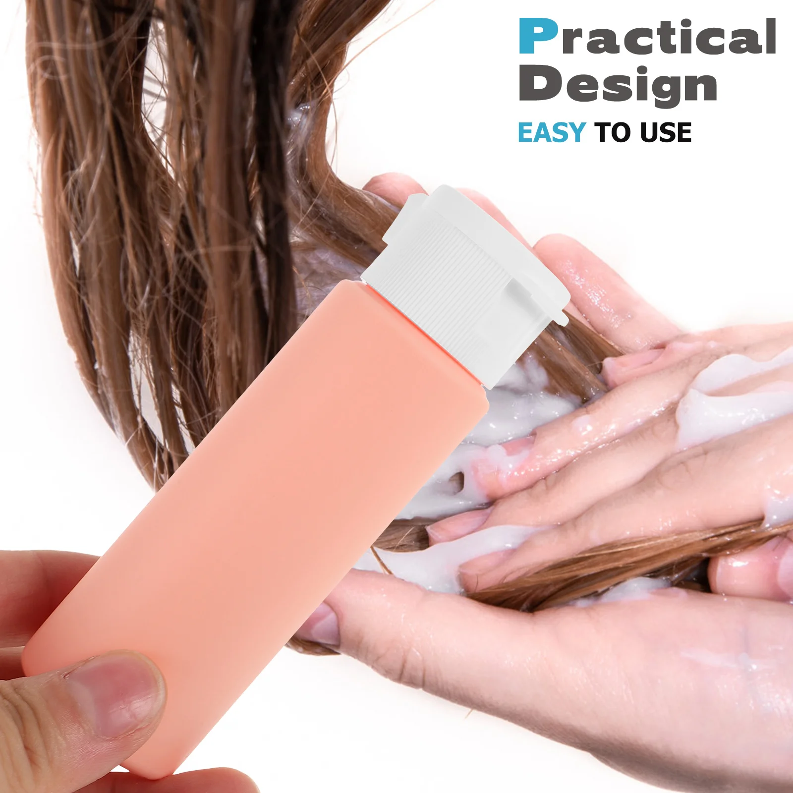 

4 pcs Travel Set Refillable Travel Lotion Bottle Shampoo Lotion Squeeze Portable Toiletries Containers Leakproof Plastic