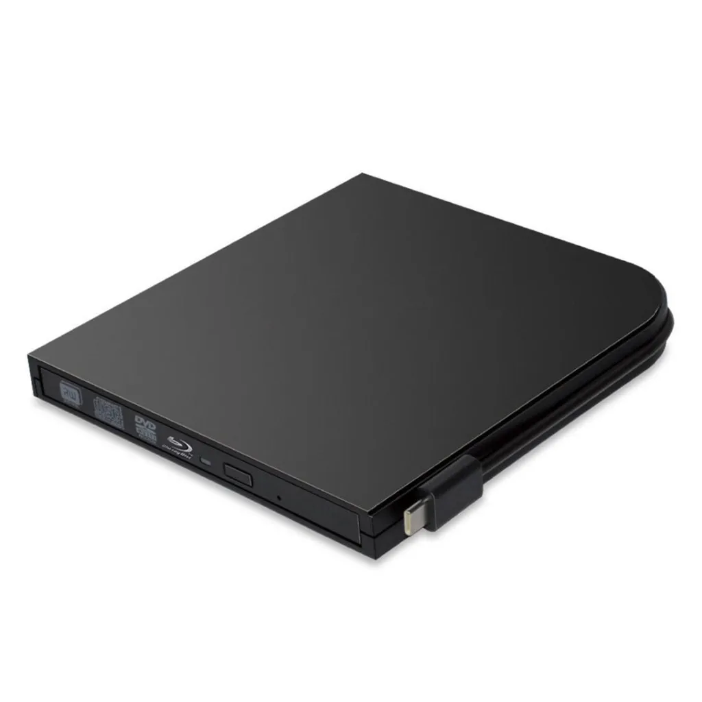 USB 3.0 4K Bluray External Optical Drive 3D Player BD-RE Burner Recorder DVD+/-RW/RAM Drives for Computer Windows7/8/10