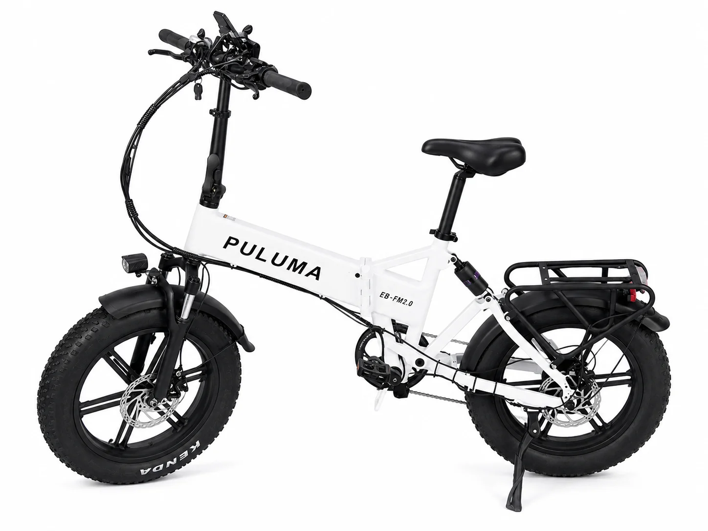 PULUMA EB FM-2.0 Opvouwbare Elektrische Fiets 500W Motor 48V15AH Lithium Batterij Max Snelheid 40km/u Hydraulische Rem Volledige Vering E-bike 7-Versnellingen Elektrische Mountainbike 20*4.0 inch