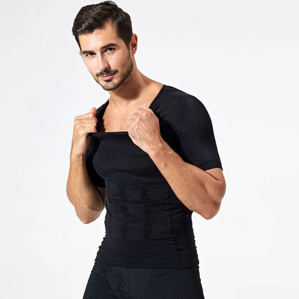 

Elastic Belly Contracting Body Shaper Men Thin Lingerie Slimming Shapewear Tummy Control Undershirts Men's Underwear M