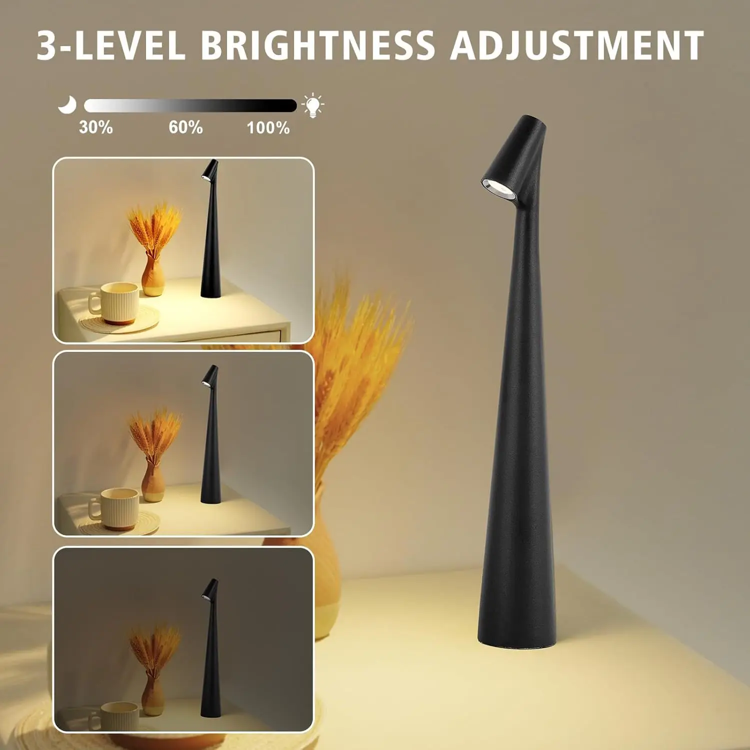 

Touch-charging table lamp for hotel lobby, restaurant, bar counter, and atmosphere night light