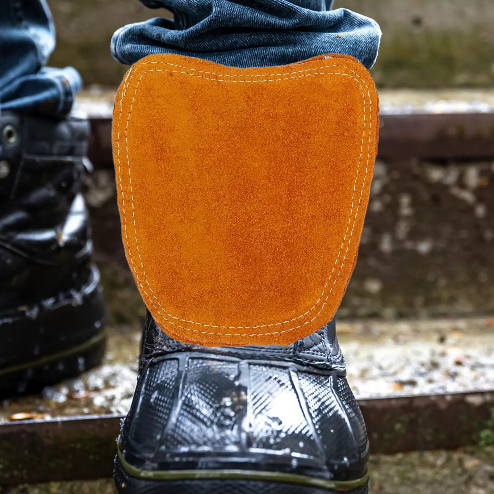 2Pcs Safety Shoes Cover Cowhide Welding Boot Covers Flame Resistant Heat Insulation Protective Shoe Guards for Welding