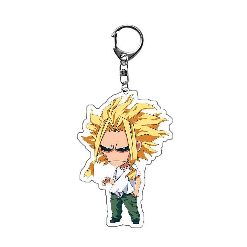 My Heroes Academy Keychain Anime Cartoon Acrylic Keyring Charms Car Key Accessories Backpack Decoration Pendant Birthday Gifts