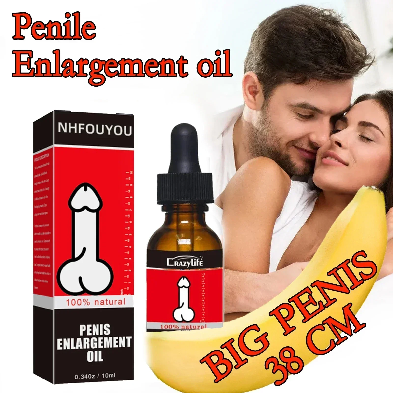 Penisvergroting Olie Verdikking Groei Man Grootste Vergroting Vloeibare Cock Erectie Verbeteren Zorg Massage Vergroten Olie