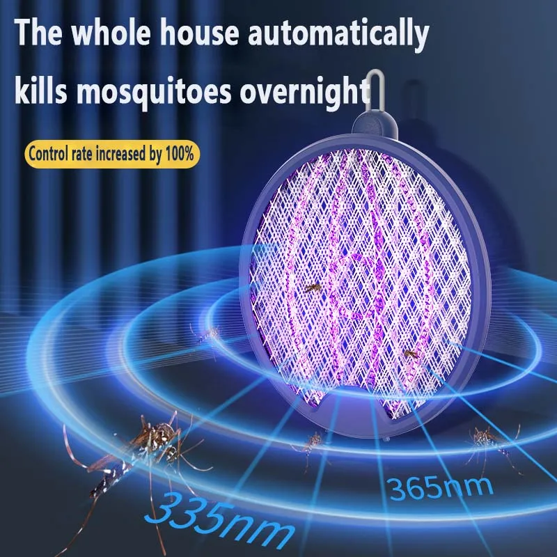 Upgrade Faltbare Elektrische Moskito-klatsche Wand-montierbar Tragbare Moskito-killer USB Aufladbare Lila Licht Falle Mosquitoe