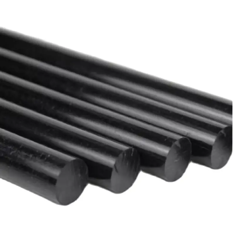 PA6 Pure Nylon Rods, Barra resistente ao desgaste para usinagem, Preto, Diâmetro 3mm a 300mm