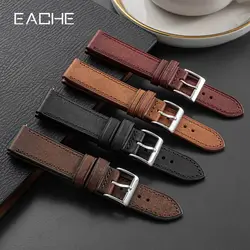 EACHE Top Grain Genuine Cow Leather Watch Strap Watch Band For Women Men Quick Release Springs Bar