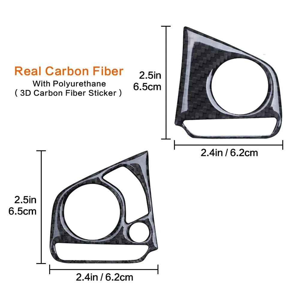 

3Pcs Carbon Fiber Steering Wheel Button Switch Panel Cover For Honda Civic 2016-2019 & 1X Console Gear Box Panel Cover-AS55