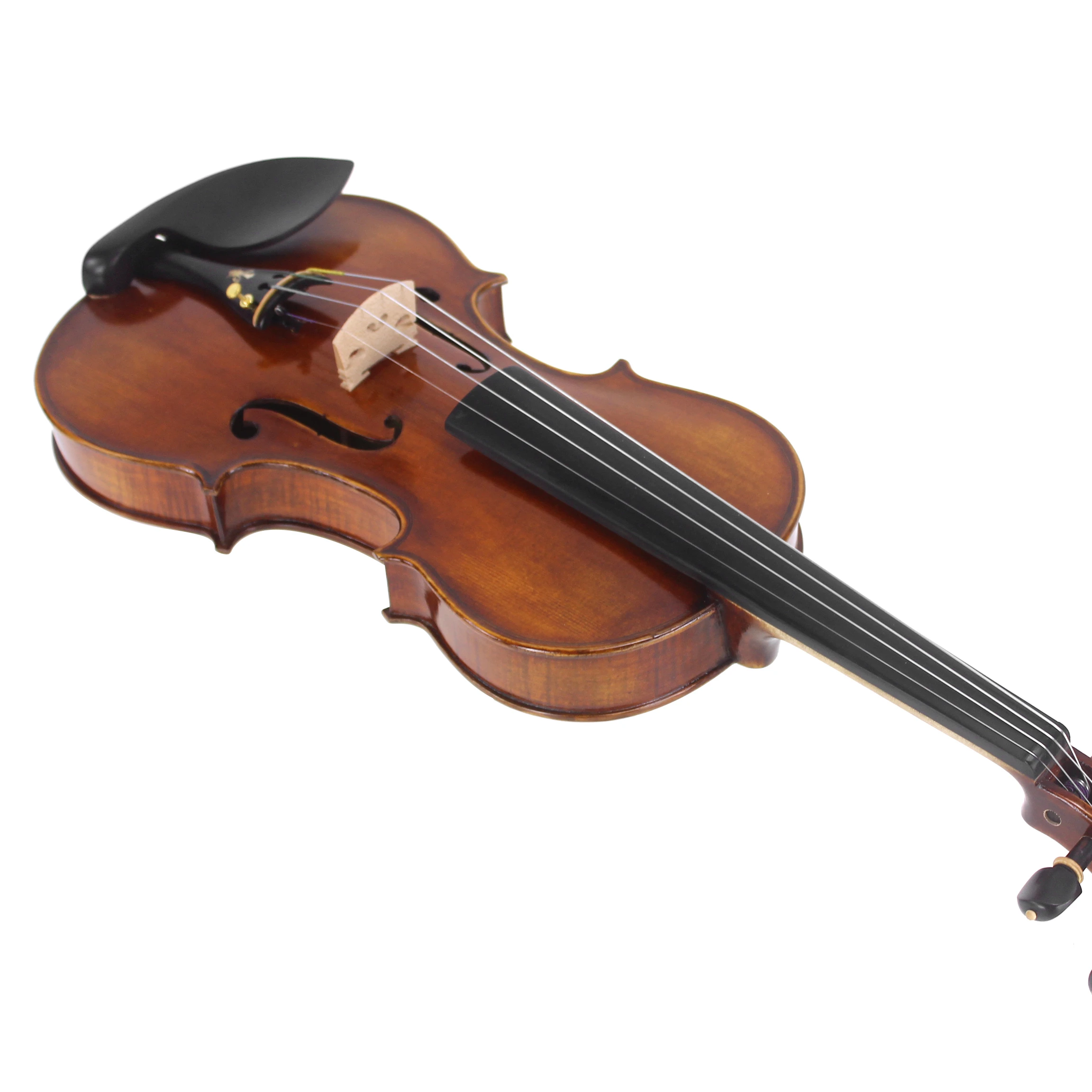 Wholesale Factory Price Natural Flame Violin High Quality With Ebony Pegs Violin