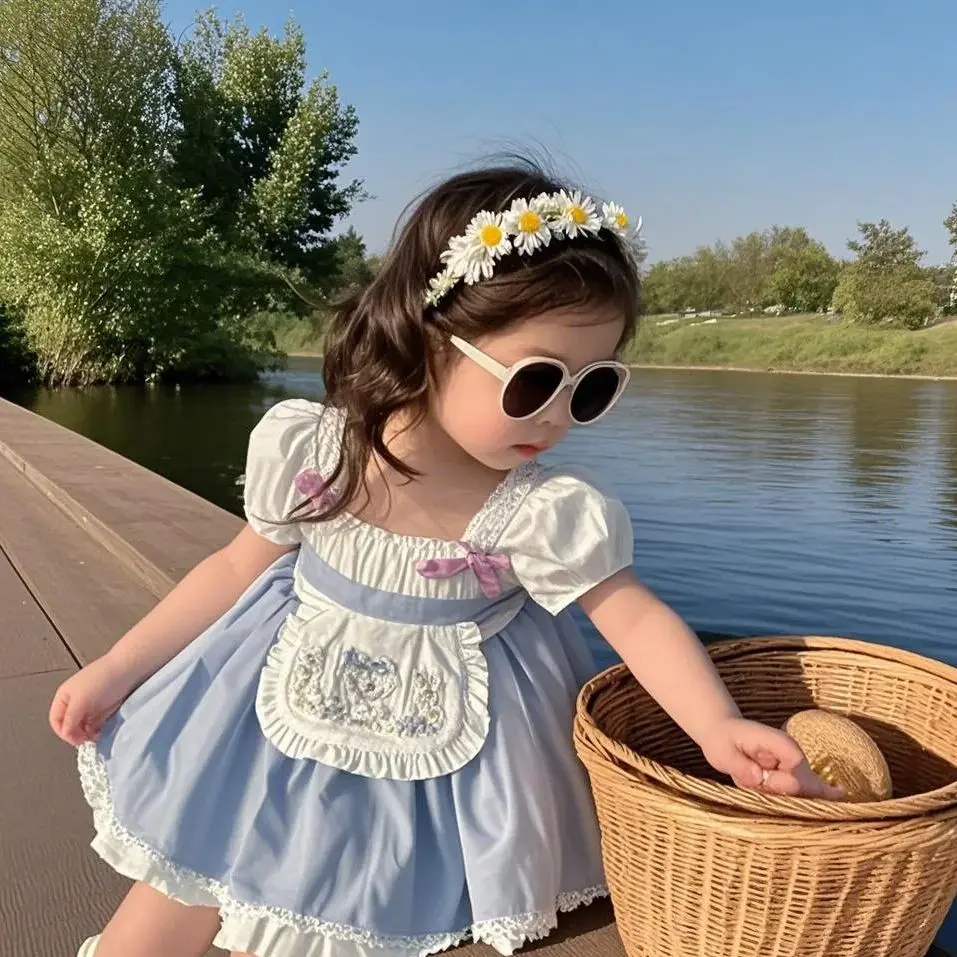 

2025 new Lolita Spanish Lace Princess Birthday Party Dress Ball Gown Elegant Summer Infant Baptism Easter Eid Photography Gifts