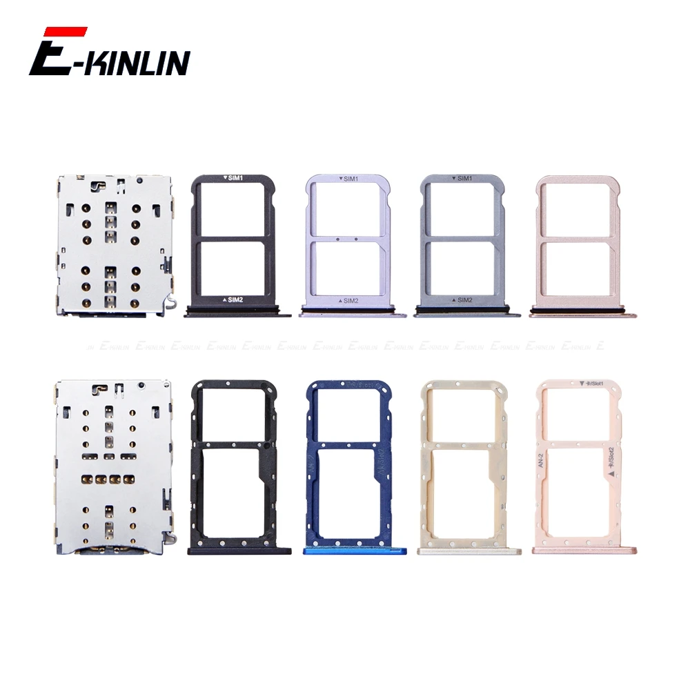 Sim Micro SD Card Socket Holder Slot Tray Reader For HuaWei P20 Pro Lite Adapter Container Connector Replacement Parts