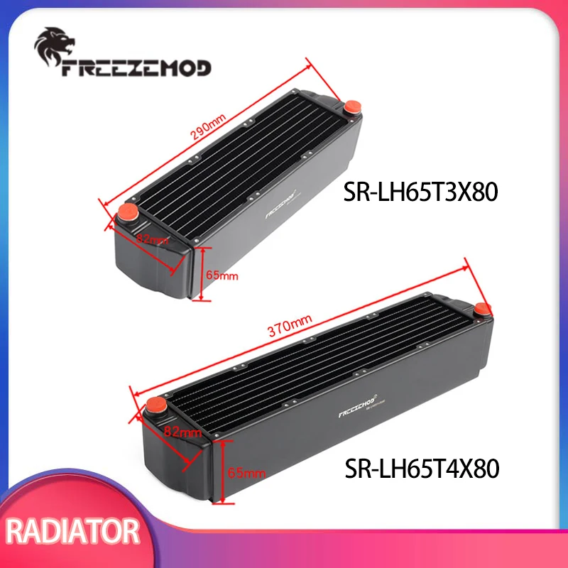 FREEZEMOD Server Water Cooler 80mm Fan Aluminum Radiator Aluminum Row 65mm Thick 3-layer Z Water Channel / SR-LH65T4X80