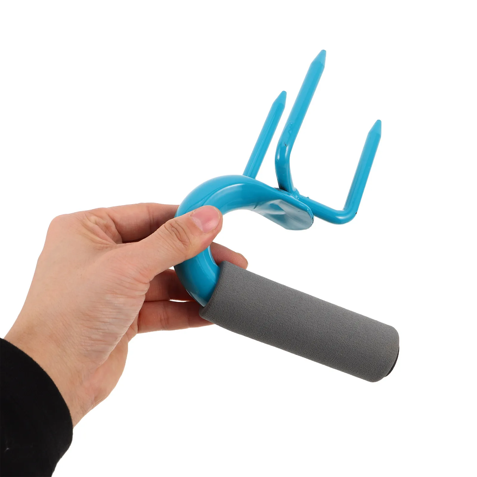 Manganese Steel Garden Fork 3 Prongs Heavy Duty Hand Cultivator Soil Loosener Non Slip Handle Vegetable Garden Raised Bed Soil